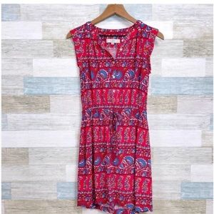 LOFT coral patterned dress